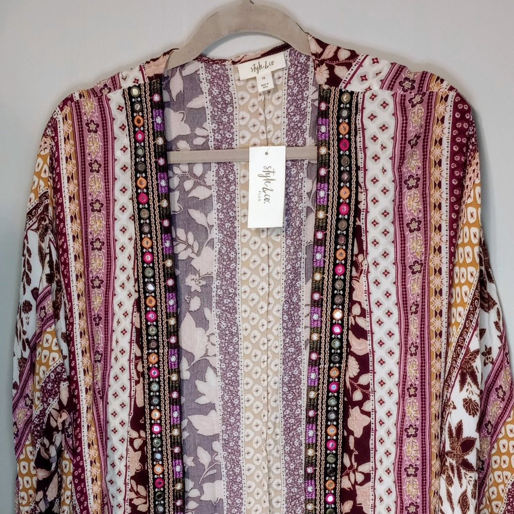 Style and Co plus 1x Bali Boardwalk cover up kimono
